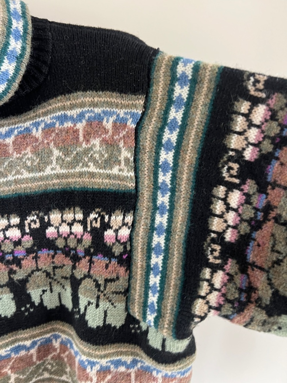 Vintage Deans of Scotland 100% Shetland Wool Turtleneck Sweater - Picture 7 of 12